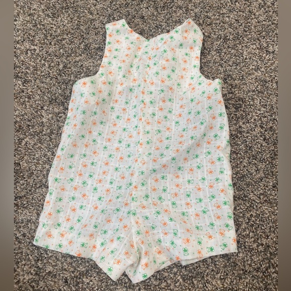 Vintage handmade teddy bear baby onesie Sleeveless Romper - Picture 6 of 6